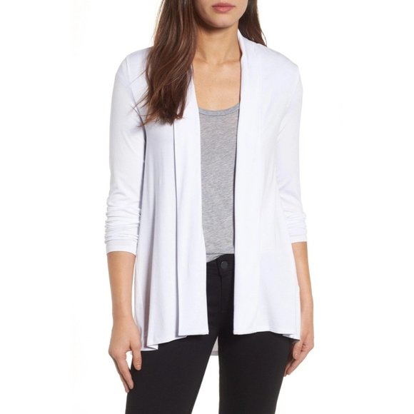 VINCE CAMUTO Open Front Cardigan in Ultra White NWT - Size XS - Picture 1 of 4